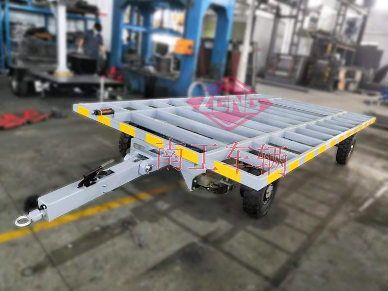 5-ton skeleton-type flatbed trailer with brakes